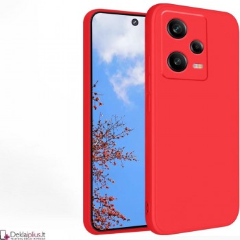 Liquid Air silikoninis raudonas dėklas - su kameros apsauga (Xiaomi Redmi Note 12 Pro Plus)